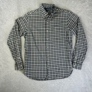 Vintage Ralph Lauren Shirt Mens Medium Plaid 120's 2-Ply Button Down‎ Preppy 90s